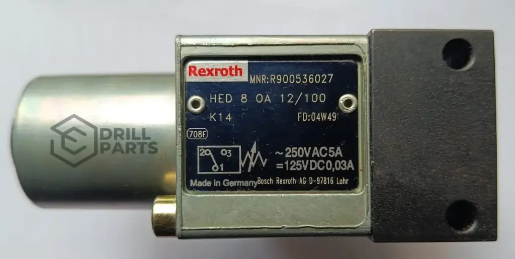 PRESOSTATO /  INTERRUPTOR DE PRECION REXROTH HED8OA12/100K14 250VAC/125VDC R900536027