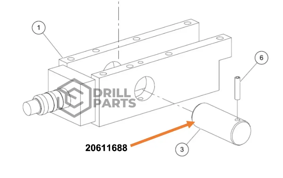 20611688 SHAFT POLEA JUMBO DD311/ DD210 / DD310