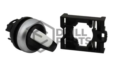 Eaton Interruptor selector M22-WK3, 3 posiciones, estilo de actuador de palanca, acción apagada  