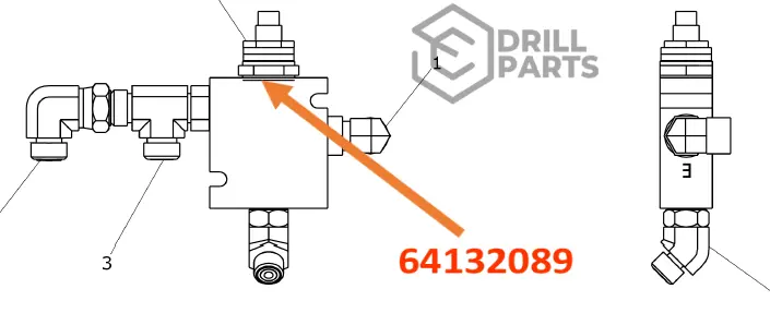 64132089 VALVE, PRESSURE REDUCING DUMPER TH320