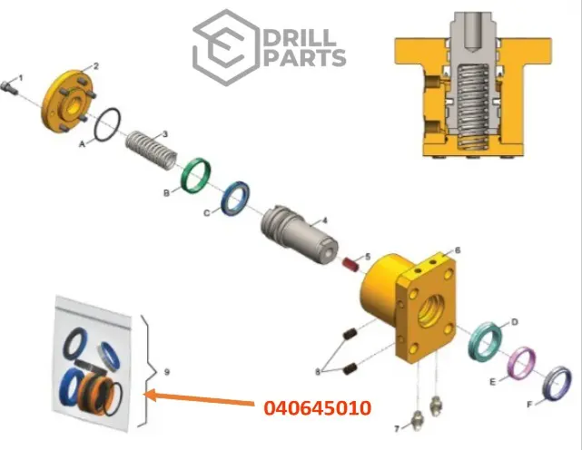 040645010 KIT DE SELLOS CH BULL 120 / CH. BULL-122  MUKI LHBP 2R 