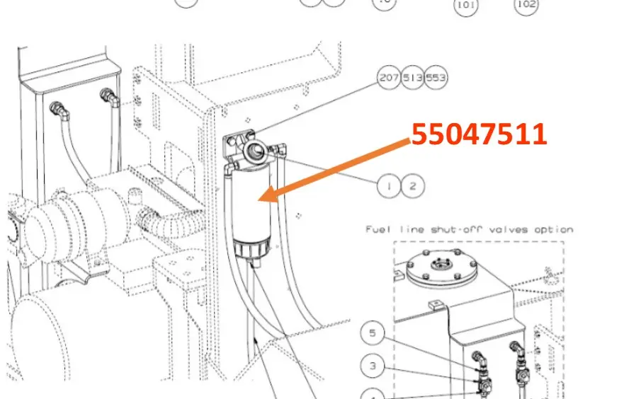 55047511 FILTRO SEPARADOR COMBUSTIBLE 