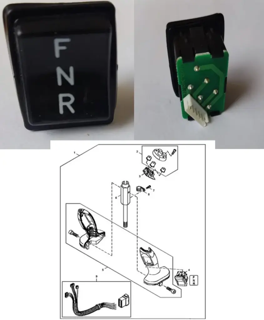 LW9968581 INTERRUTOR  F N R  CARGADOR 544K / 644K / 624K / 744K / 844K  JOHN DEERE