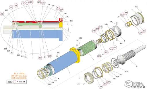 3128312572 / 3128 3125 72 BEARING KIT BOOMER T1D