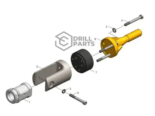 ADAPTADOR Y BOQUILLA PYTHON COMPLETO                                                *BOQUILLA PYTHON 0105 15339                                                               *BASE 0421 10007                                       *AMORTIGUADOR 0421 10002                                                             *ARANDELA 0113 10020                                                                        *PERNO HEXAGONAL  0112 10080                                           *SOPORTE DE HYDRABOLT MACHO R32 0301 19008