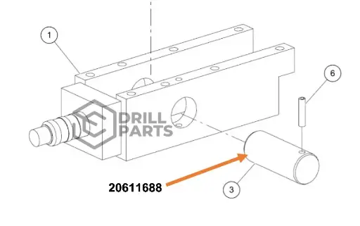20611688 SHAFT POLEA JUMBO DD311/ DD210 / DD310