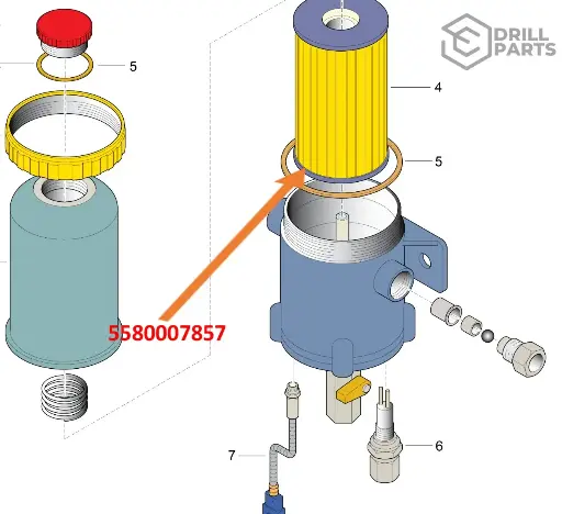 5580007857  FILTER ELEMENT DUMPER MT 2010 /SCOOP ST7	