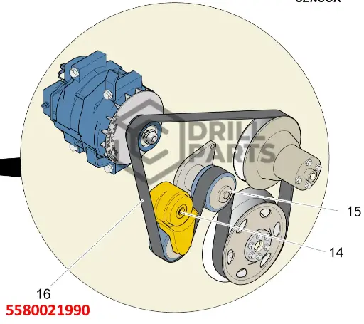 5580021990 CORREA TRANSMIS SCOOP ST2G