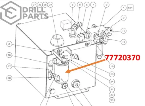 77720370  FILTRO HIDRÁULICO JUMBO DD311 / DD310 / DS311