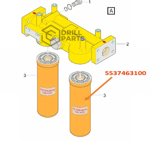 5537463100 FILTER ELEMENT DUMPER MT2010 / SCOOP ST3.5  / SCOOP 1520   