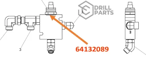 64132089 VALVE, PRESSURE REDUCING DUMPER TH320