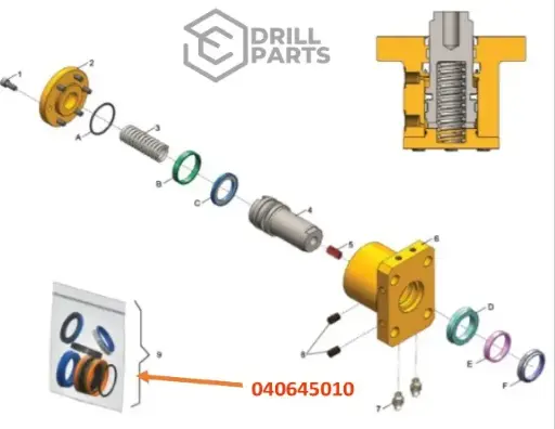 040645010 KIT DE SELLOS CH BULL 120 / CH. BULL-122  MUKI LHBP 2R 