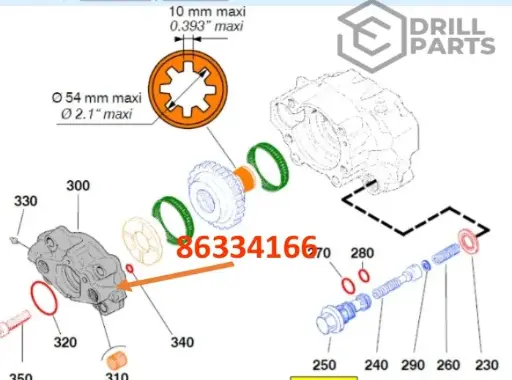 FLANGE INCLUDING ALT 86334166 BOLTER 99